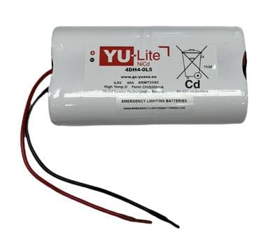 Yuasa YU-Lite Ni-Cd 4DH4-0L5 4.8v 4.0Ah Emergency Lighting Battery Pack