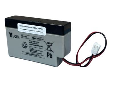 Yuasa Yucel Y0.8-12 VRLA Rechargeable Battery 12v 0.8Ah