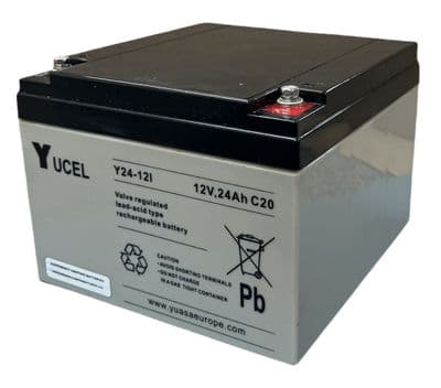 Yuasa Yucel Y24-12i VRLA Rechargeable Battery 12v 24Ah