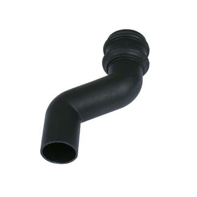 105mm Round Offset Pipe Bend - Cast Iron Effect