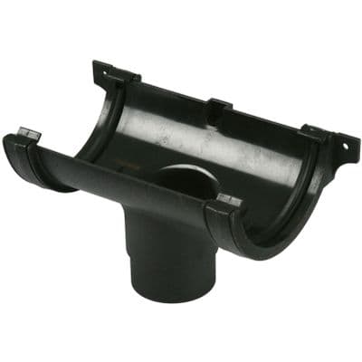 112mm Round Running Outlet - Cast Iron Effect