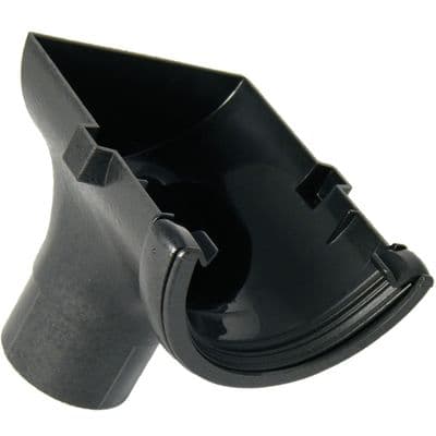 112mm Round Stopend Outlet - Cast Iron Effect