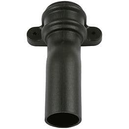 50mm Round Plinth Offset with Lugs - Cast Iron Effect