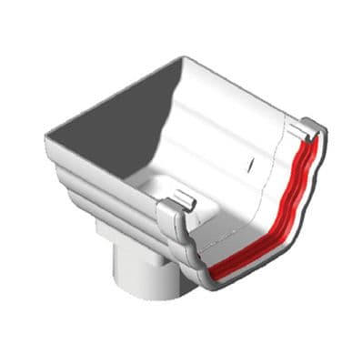 Ogee Gutter Stopend Outlet