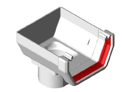 Square Gutter Stopend Outlet