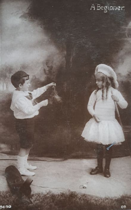 "A Beginner" Golf Card (1909, Used)