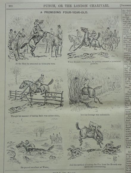 "A PROMISING FOUR YEAR OLD" Punch Cartoon (1891, Dec 19)