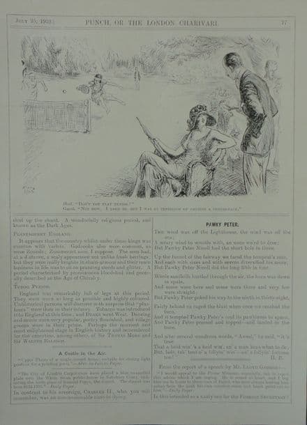 "A Tennis Face" Wallis Mills (Punch 1923 Jul 25th)