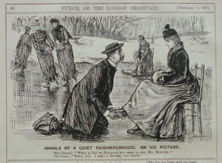 "AN ICE PICTURE" Punch Cartoon (1891, Feb 7)