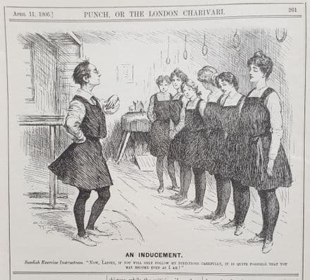 "AN INDUCEMENT" Punch Fitness Cartoon (1906, Apr 11)