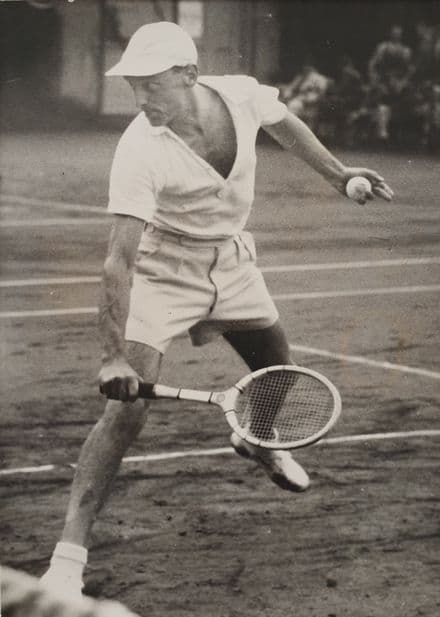 "Backhand Volley" Black and White Press Photo