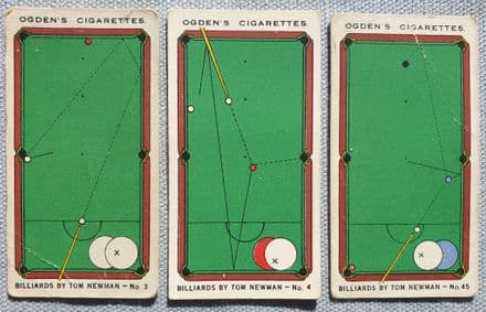 "Billiards by Tom Newman" Ogdens (1928, 3 of 50)