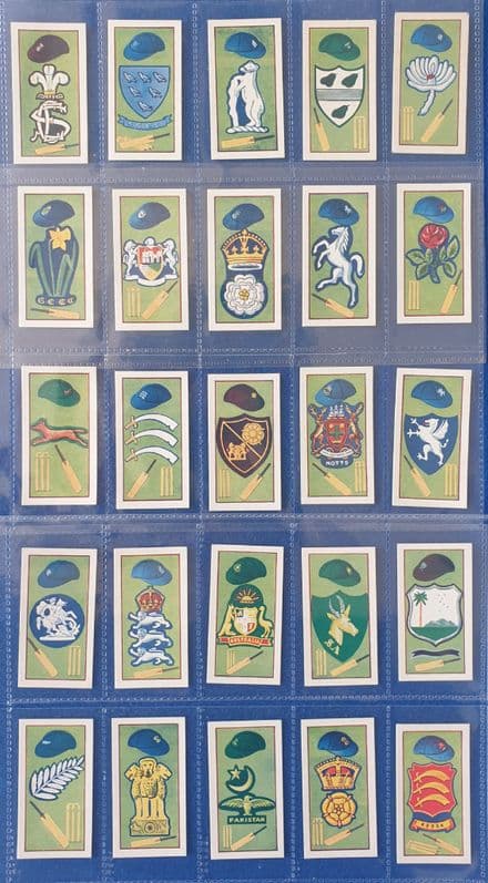 "Cricket Clubs & Badges" Kane Products Ltd (1957, 25 of 25)
