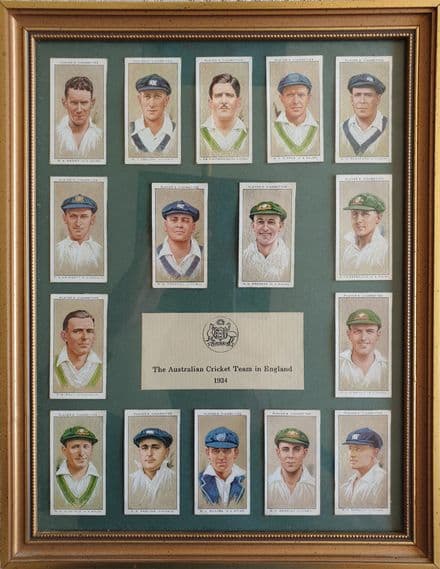 "Cricketers, 1934" John Player (Framed Australians)