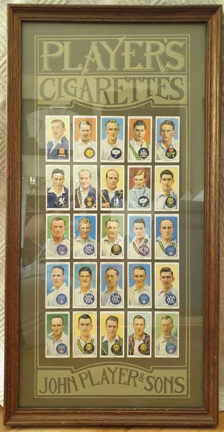 "Cricketers, 1938", John Player (Framed Half-set)