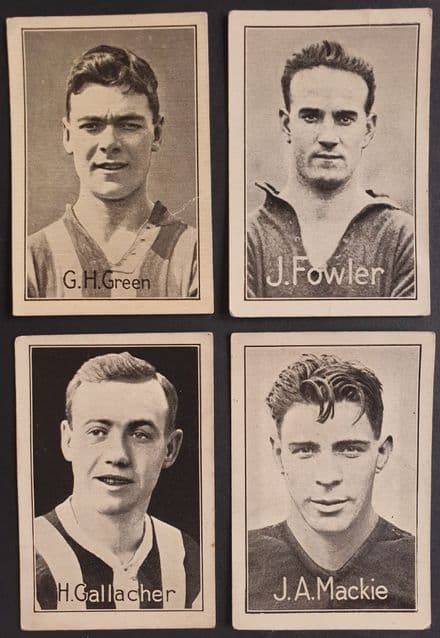 "Famous Footer Internationals", The Champion (1926, 4 Cards)