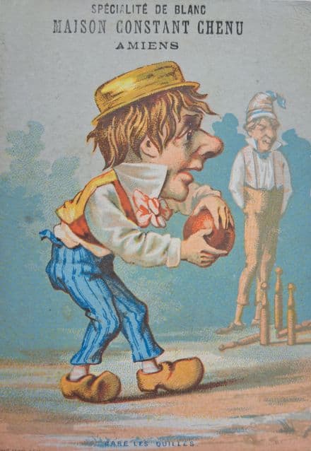 "Gare Les Quilles" (Skittles) Card Imp Leroy