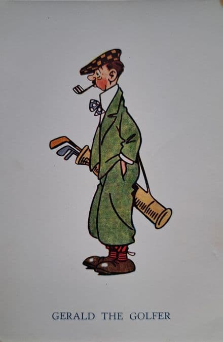 "Gerald the Golfer" Cartoon Card Raphael Tuck