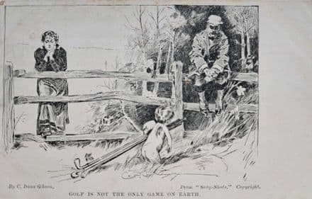 "Golf is not the only game on earth" Card (1904, Used)