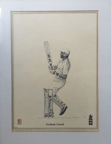 "Graham Gooch" by DJ Byrne (Signed Limited Edition Print)