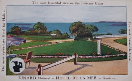 "Hotel de la Mer Dinard" Golf Postcard (Unused)