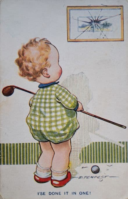 "I's Done it in One!" Tempest Golf Card (Used)