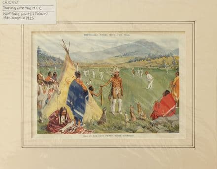 "IMPOSSIBLE TOURS WITH THE MCC" Frank Reynolds Coloured Punch Cartoon