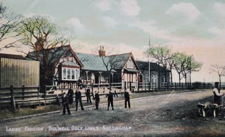 "Ladies Pavilion Bulwell Golf Links" Postcard (1906, Used)