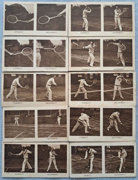 "Lawn Tennis" Godfrey Phillips Cigarette Cards (1930, 10 of 25)