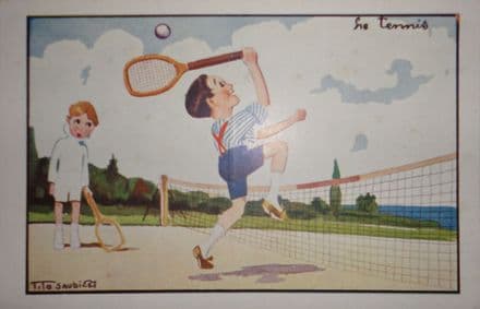 "Le Tennis" Card (Postally Unused)