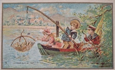 "Le Trop Nuit En Tout" (Fishing) Card