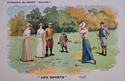 "Les Sports Golf" Sirop Roche Coloured Card