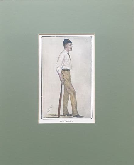 "Lord Harris" Coloured Cricket Print