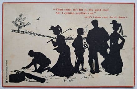 "Love's Labour Lost" Golf Card (1904, Used)