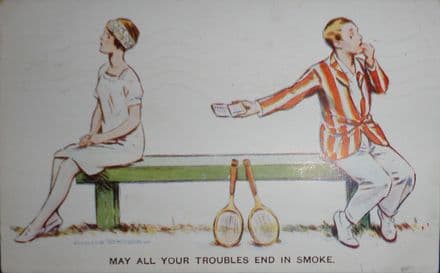 "May All Your Troubles" Card (Postally Used)