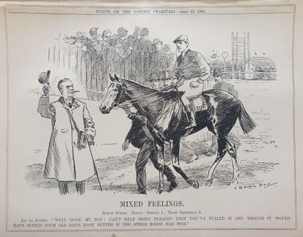 "MIXED FEELINGS" Punch Cartoon (1905, Apr 12th)