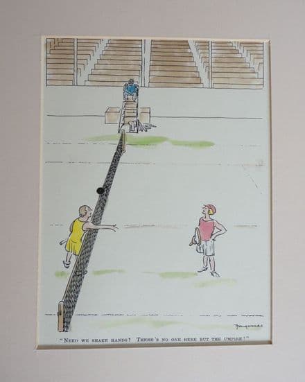 "Need we Shake Hands?" Fougasse Coloured Cartoon