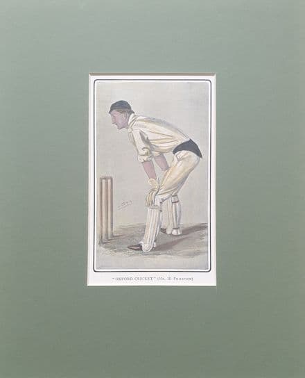 "OXFORD CRICKET (Mr H Philipson)" Coloured Cricket Print