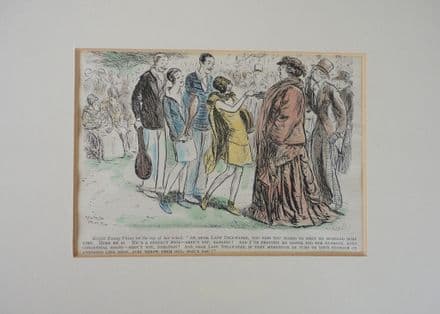 "Polite Society" Wallis Mills Coloured Cartoon