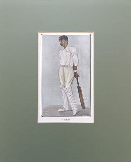 "RANJI" Coloured Cricket Print