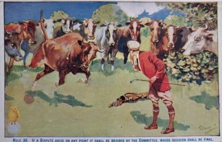 "Rule 36" Card (1913, Used) Chick Golf Balls