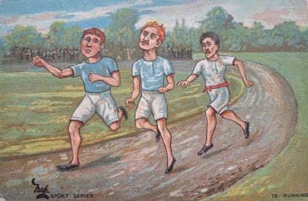 "Running" Postcard (1907) Nap Sports Series 18