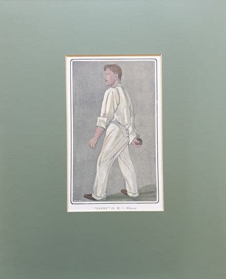 "SAMMY (SMJ WOODS") Coloured Cricket Print