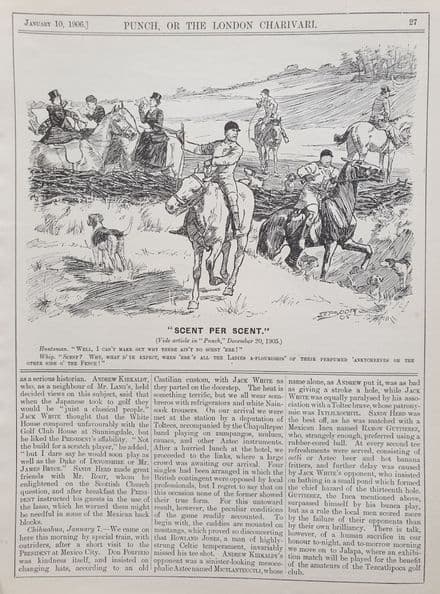 "SCENT PER SCENT" Punch Cartoon (1906, Jan 10th)
