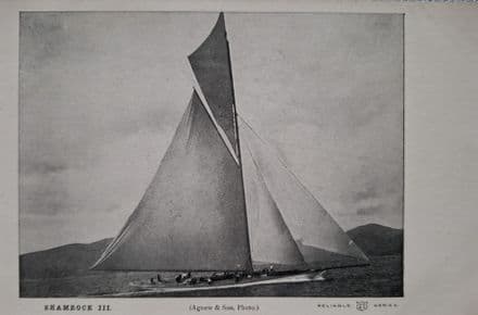 "Shamrock III" Sailing Card (1900s, Agnew & Son)