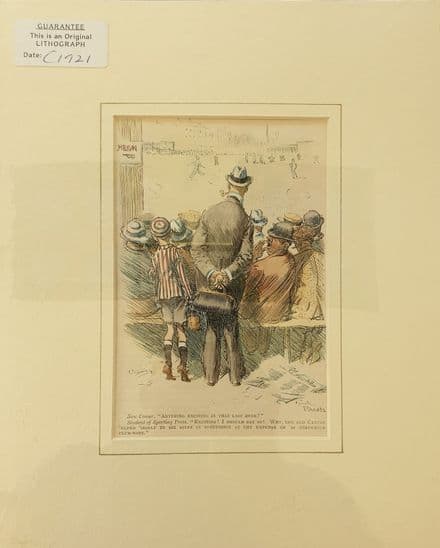 "Six Sixes" Frank Reynolds Coloured Punch Cartoon (1921)