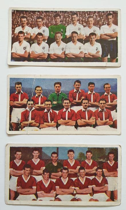 "Soccer Teams", (1958 - Cards 9, 23 & 27)