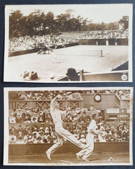 "Sports" R&J Hill Cigarette Cards (1934, 2 cards)