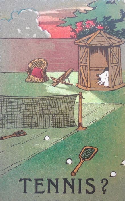 "Tennis?" Card (Postally Used)
