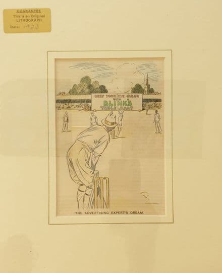 "THE ADVERTISING EXPERT'S DREAM" Coloured Punch Cartoon (1923)